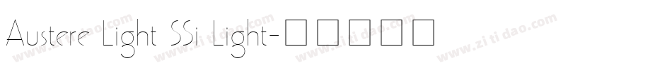 Austere Light SSi Light字体转换
